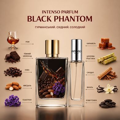 Парфуми Intenso Parfum BLACK PHANTOM Унісекс 35ml