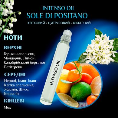 Масляные духи Intenso Oil SOLE DI POSITANO Унисекс 10 ml