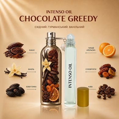 Масляні парфуми Intenso Oil CHOCOLATE GREEDY Унісекс 10 ml