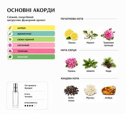 Масляні парфуми Intenso Oil V.POUR HOMME Чоловічі 10 ml